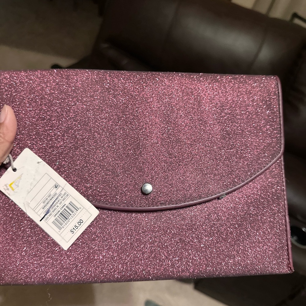 a new day Pink Glitter Clutch